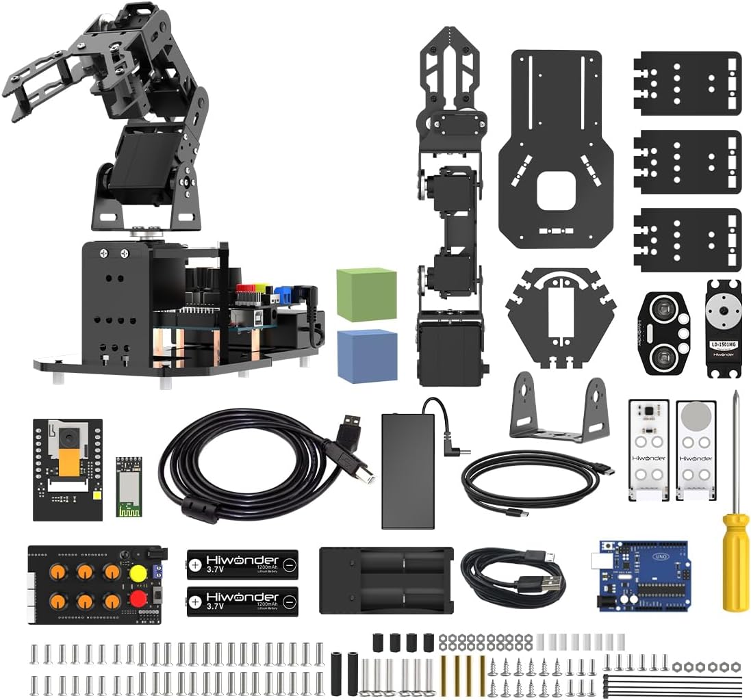 Picture of A-Sonic XS72284 Arm with Arduino UNO - 5DOF & Axis AI Smart Robot Arm Open Source STEM Educational Building Robotics & Engineering Kit - Science&#44; Coding & Programming Set - Mini Arm Standard Kit