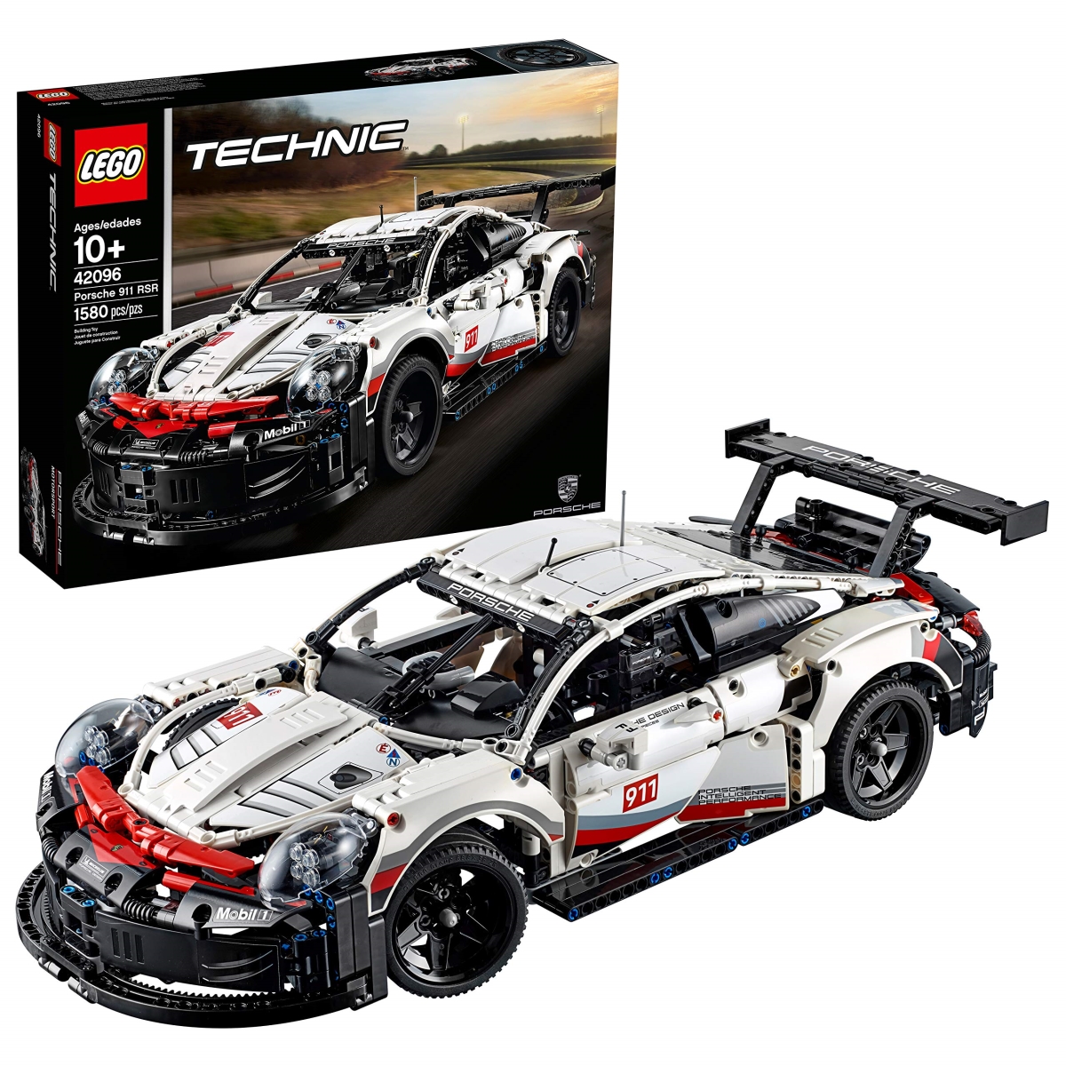 XS-72697 Technic Porsche 911 RSR Race Car Model Building Kit - 42096 Advanced Replica - Exclusive Collectible Set - Gift for Kids - Boys & Girls