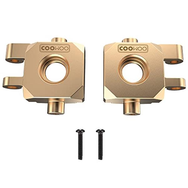 XS67528 Brass Steering Blocks Knuckle Upgrade Parts for 1-18 Scale RC Crawler TRX4M 0.74 oz Total Counterweight