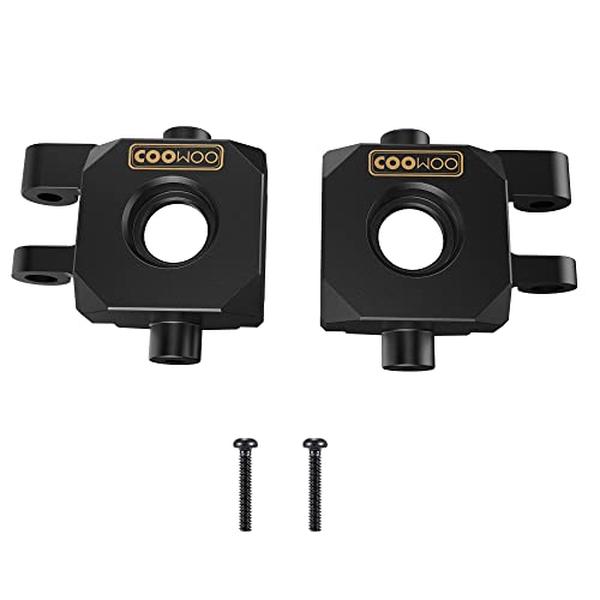 XS67582 Brass Steering Blocks Knuckle Upgrade Parts for 1-18 Scale RC Crawler TRX4M 0.77 oz Total Counterweight, Black