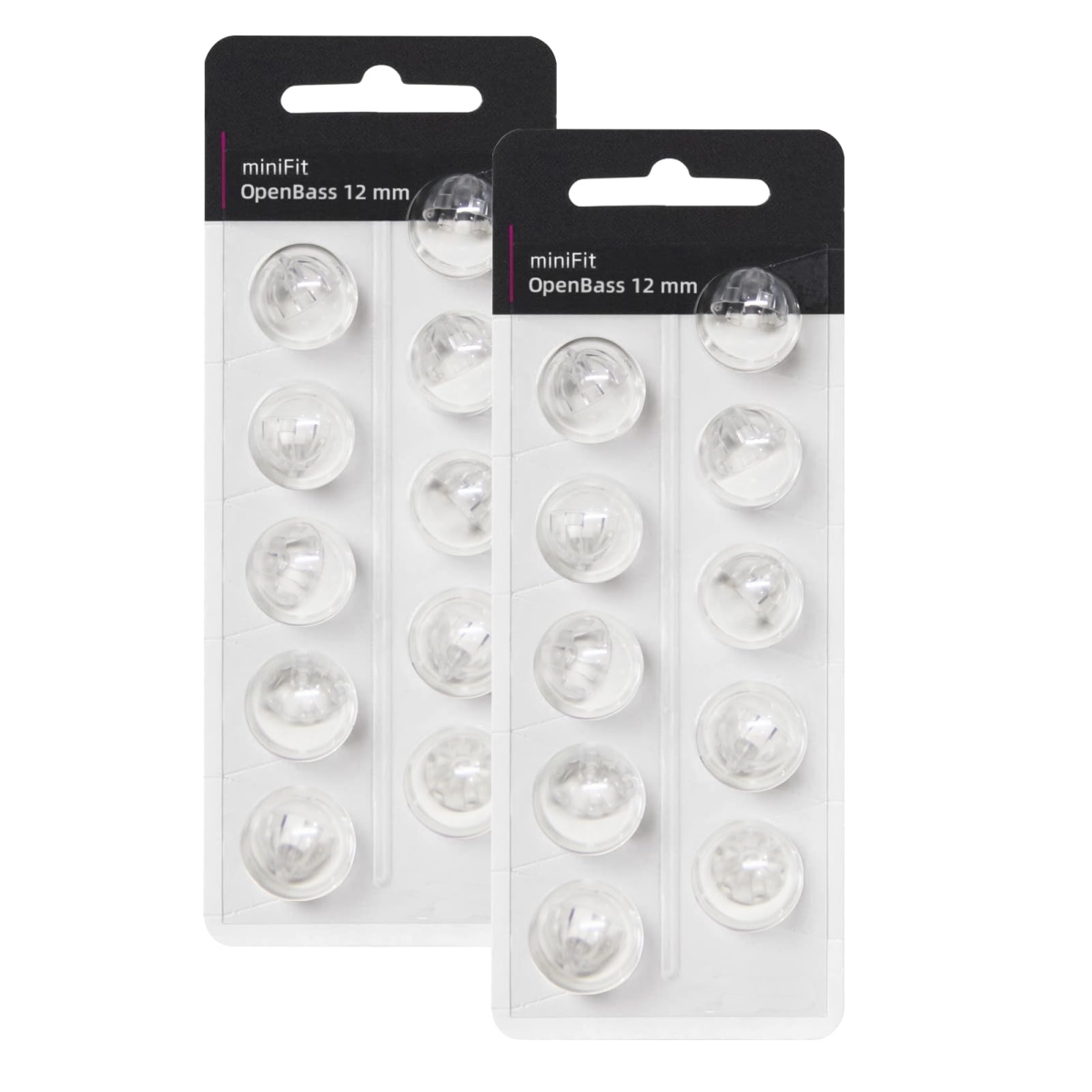 Picture of A-Sonic XS67788 Aid Domes for Oticon Replacements - Oticon Minifit Open Bass Vent Domes - Universal Domes for Oticon Hearing Aid Supplies&#44; 12 mm - Pack of 2