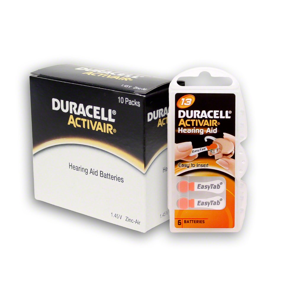 XS67862 1.45V Hearing Aid Batteries - Size 13 - Pack of 60