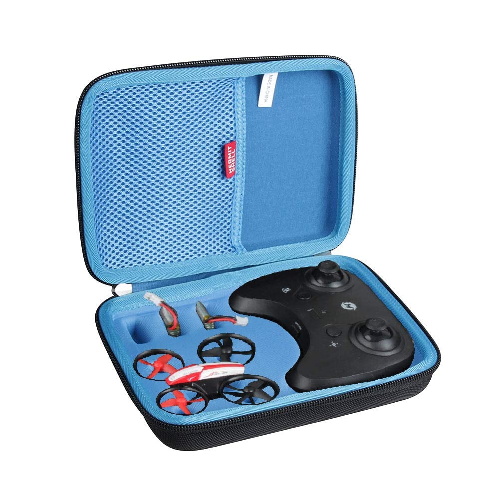Picture of A-Sonic XS68098 Hard Travel Case for Holy Stone HS210 Mini Drone RC Nano Quadcopter Indoor Small Helicopter Plane - Not Include The Drone - Black & Blue