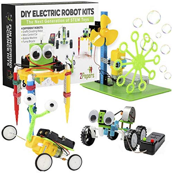 Picture of A-Sonic XS68256 Motor Robotic Science Kit for Kids 4-in-1 DIY STEM Toys Kids Science Experiment Kit - Building Educational Robotics Kit for Boys & Girls - Circuit Engineering Science Project Kit