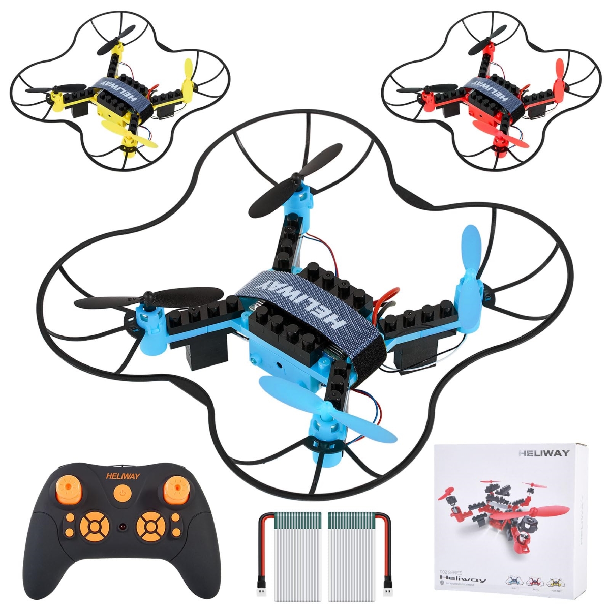 Picture of A-Sonic XS68648 1 STEM Building Remote Controller Drone for Kids Ages 8-12 - RC Mini Drone for Beginners - Science Kit - 3 Different Designs - 3D Flips - Drone Kit Toys for Teens Boys Girls