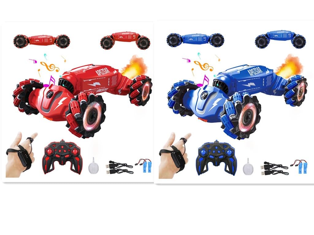 Picture of A-Sonic XS70564 Hand Gesture Sensing RC Stunt Car with Lights Music - Spray Drifting Hand Gesture RC Car 360 deg Spins All Terrains Hand Controlled Car Toys for 6 7 8 9 10 Year Old Boys