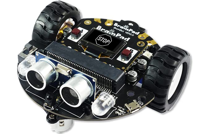 XS71444 BrainPad Pulse with Robot Kit - a MakeCode STEM Microcomputer for Coding Robots - Games & Circuits