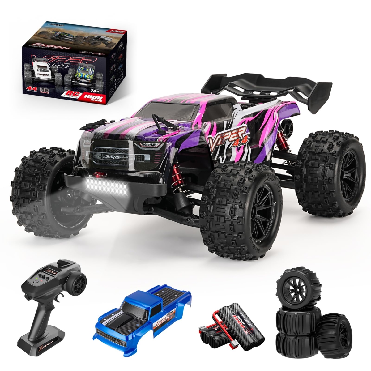 XS72163 1-16 Scale High Speed Brushless RC Buggy Truck for Adults - 4x4 Off-Road RC Truck - Electric Vehicle for Snow, Sand & Mud