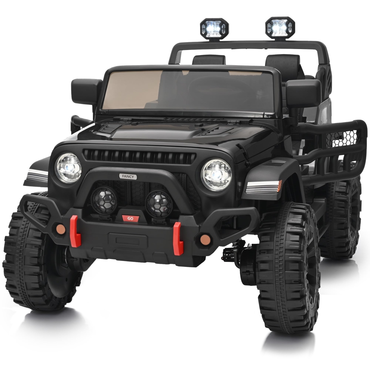 XS-73197 Seater Ride-On Toy Car for Kids - 24V 4x4 Ride-On Truck Kids Electric Car with Remote Control - 4x200W Motors - Black