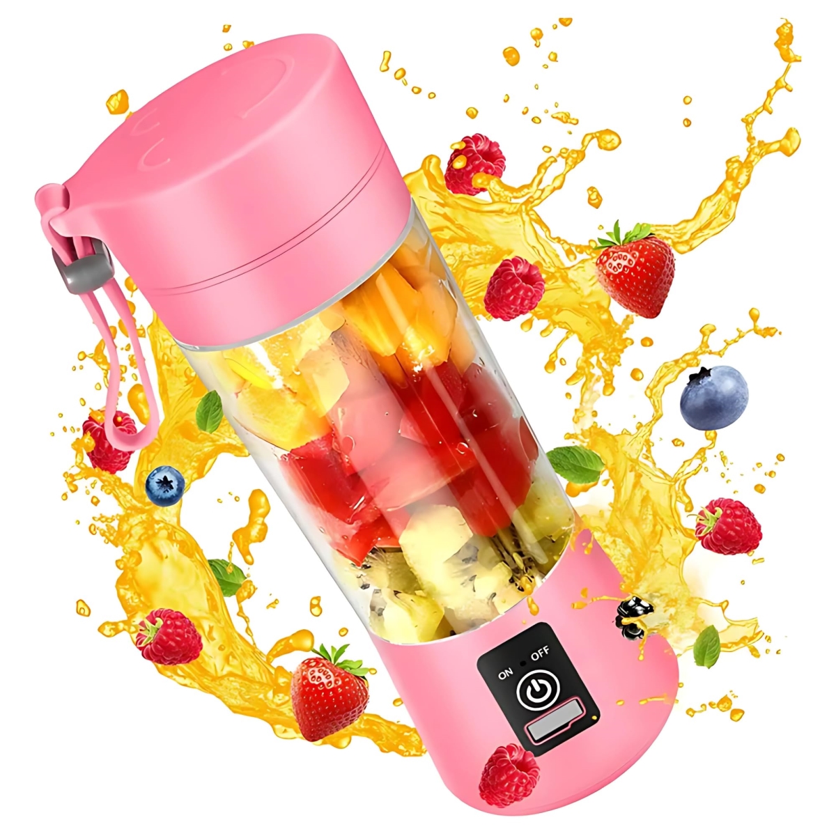 Picture of A-Sonic XS67740 Travel Size USB Rechargeable 12 oz Portable Handheld Blender with Powerful Motor - Perfect for Smoothies - Shakes - Fruit & Veggie Juicer & Baby Food