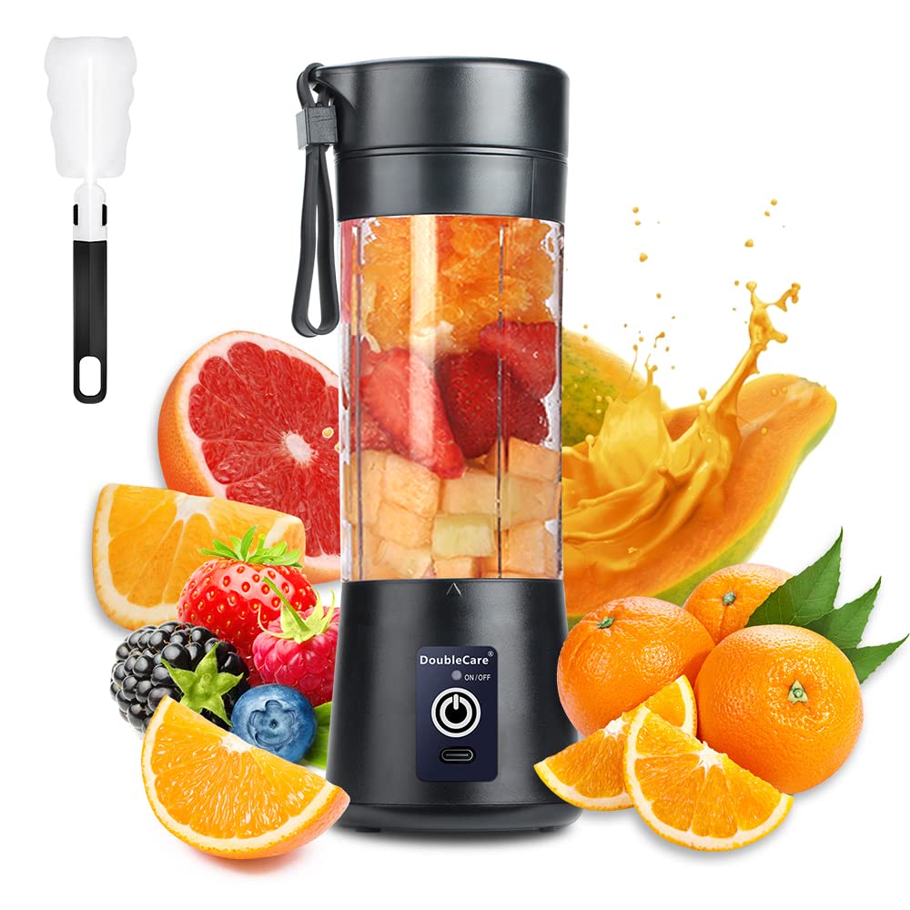 Picture of A-Sonic XS68399 Blender Cup&#44; Electric USB Mini Juicer Blender for Shakes & Smoothies - Juice - 380 ml - Six Blades Great for Mixing - Black