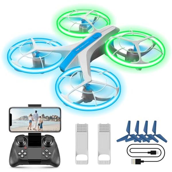 Picture of A-Sonic XS68778 Mini Drone with 1080P HD FPV Camera for Kids - RC Hobby Quadcopter Toys Gifts for Adults beginner - One Key Take Off & Land - Gravity Control - 360 deg Flip - Colorful LED Light