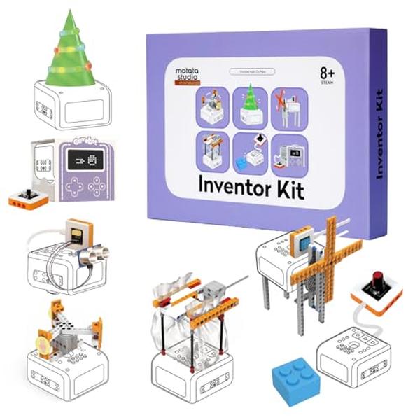 Picture of A-Sonic XS70840 Inventor Kit for VinciBot Coding Robot - Electronic STEM Kit with Programmable Module to Learn Programmable Electronic Projects for School Classroom Kids Ages 8 Plus