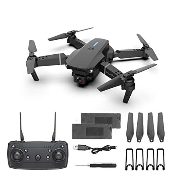 XS71417 Foldable Drone with 4K Dual Camera for Adults - RC Quadcopter Wi-Fi FPV Live Video - Altitude Hold - One Key Take Off & Land