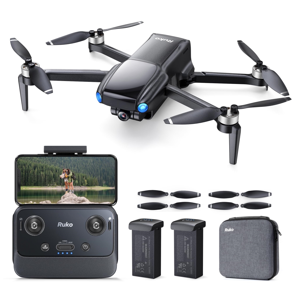 U11MINI Drones with Camera for Adults 4K - 70Mins 2 Batteries - Under 250g - Camera Drone with GPS TOF 9800FT Long Range Auto Return for Beginner -  A-Sonic, XS-72993