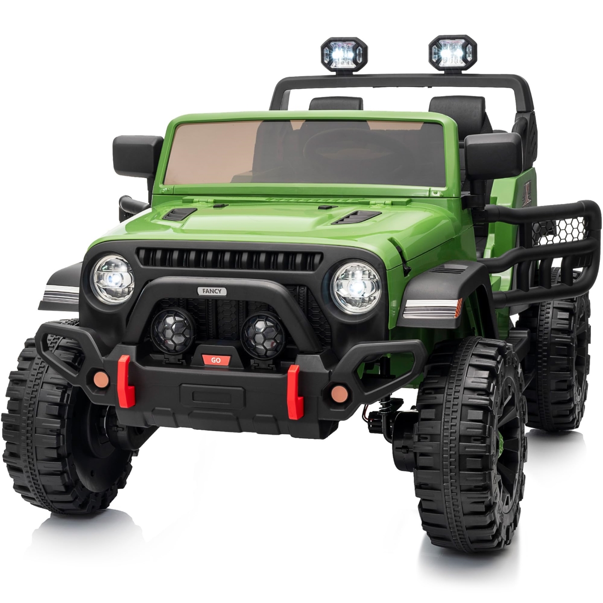 XS-73195 Seater Ride-On Toy Car for Kids - 24V 4x4 Ride-On Truck Kids Electric Car with Remote Control - 4x200W Motors - Green