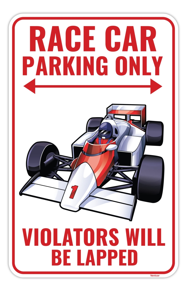 XS67748 Race Car Formula 1 Sign - 9 x 14 in. - Aluminum - F1 Racecar Racing Room Decor for Boys Gifts Decorations Stickers Track Poster Stuff