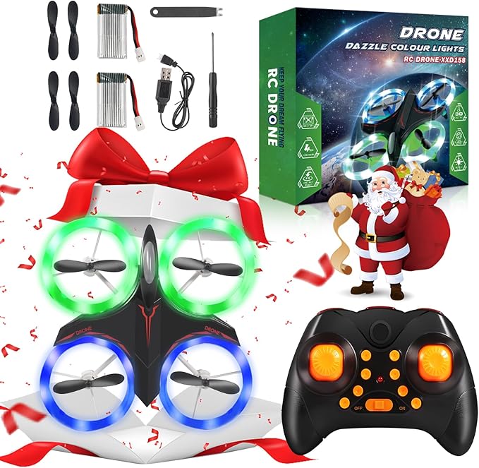 Picture of A-Sonic XS68393 Drone for Kids - Christmas Toys for LED RC Drone - Remote Control RC Quadcopter with 360 deg 3D Eversion & Throwing Flight Function - Gift & Toys for Boys & Girls
