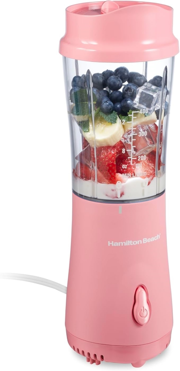 Picture of A-Sonic XS68599 Beach Portable Blender for Shakes & Smoothies with 14 oz BPA Free Travel Cup & Lid - Durable Stainless Steel Blades for Powerful Blending Performance - Coral - 51171