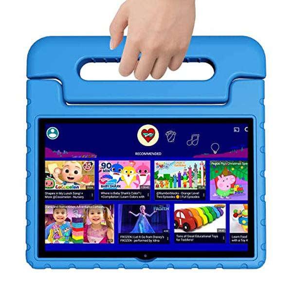 Picture of A-Sonic XS72341 Case for Kids - 10 in. Kids Tablet Android 13 - 4GB Plus 64GB - Octa-Core - Wi-Fi 6 - Big Battery - Google Kids Space - Parental Control 1280 x 800 HD Display Blue
