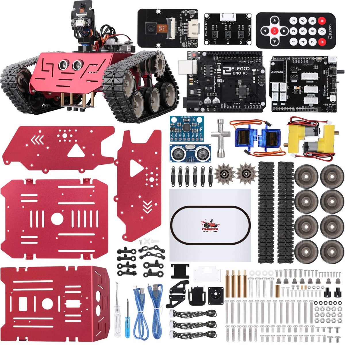 Picture of A-Sonic XS72370 Conqueror Robot Tank Kit with UNO R3 for Arduino Robotics for Kids Ages 8-12 12-16 STEM Science Kit for 8 Plus Year Old Boys Girls Teens Circuits Engineering Building Project
