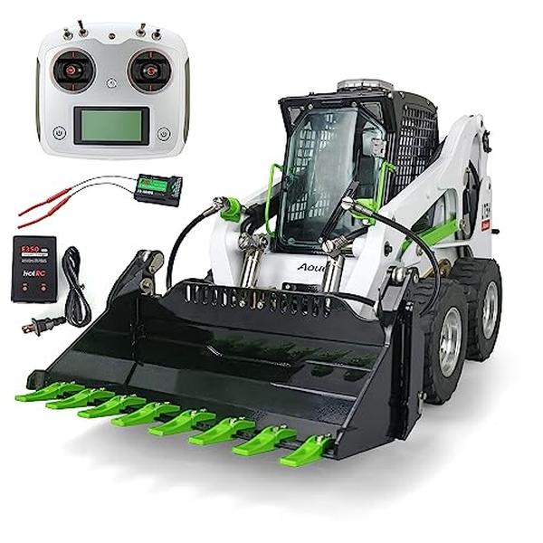 XS-73609 1-14 Scale Wheeled Skid-Steer Hydraulic RC Loader Aoue Lt5H I6S Rotating Light Sound Hobby Grade Model