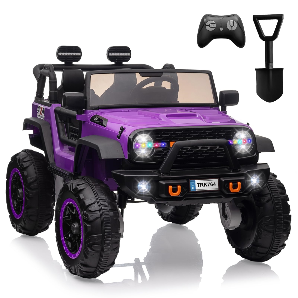 Ride-On Car Toys - Remote Control 4 Wheels Electric Power Car for Toddlers Kids Boys Girls - 2 Seater Motorized Ride-On Cars Vehicle - Purple