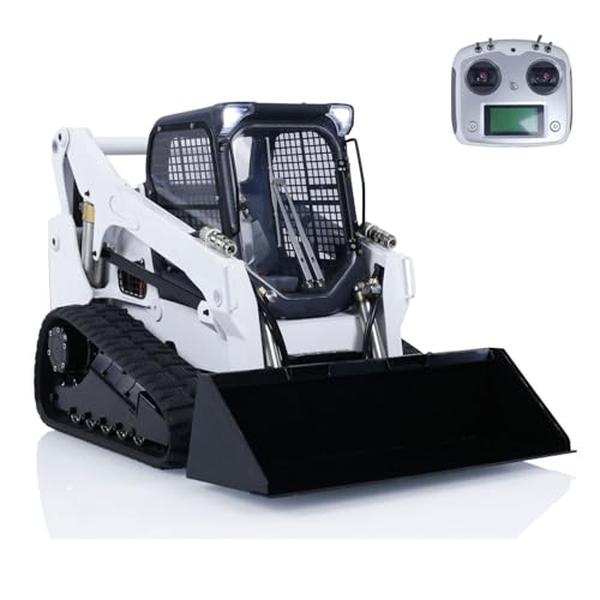 XS-73620 RC Hydraulic Skid-Steer Loader SM770 RC Tracked Loader Construction Vehicle Model Light Sound I6S Radio Controller