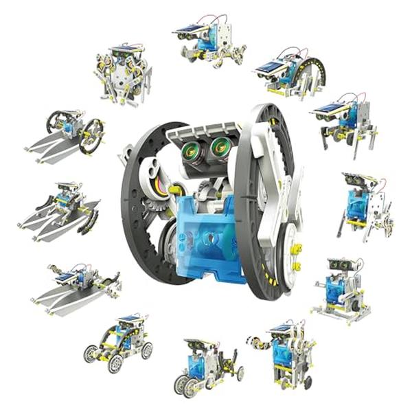 Picture of A-Sonic XS67829 13-in-1 Solar Robot Kit STEM Toys Robotics for Kids Age 8-12 - Engineering Building Education Projects Birthday Christmas Gift 8 9 10 13 16 Years Old Boys Girls Teens