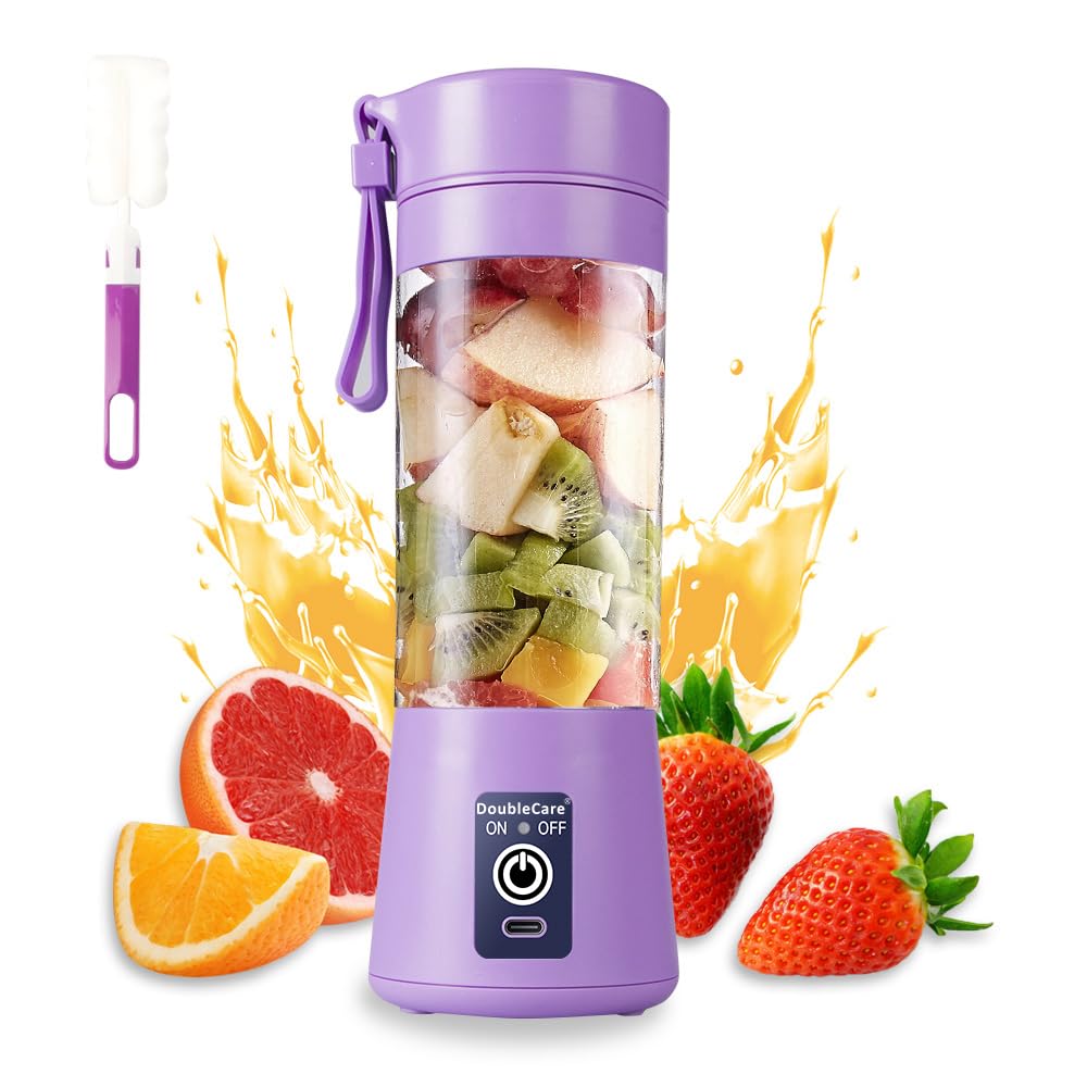 Picture of A-Sonic XS68491 Blender Cup Electric USB Juicer Blender - Mini Blender Portable Blender for Shakes & Smoothies - Juice - 380 ml - Six Blades Great for Mixing - Light Purple