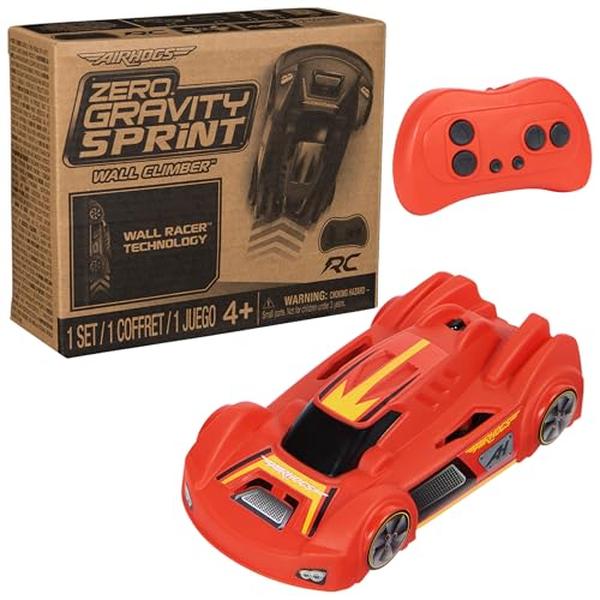 XS68506 Hogs - Zero Gravity Sprint RC Car Wall Climber - Red USB Micro B Rechargeable Indoor Wall Racer - Over 4 in. - Kids Toys for Kids Ages 4 & Up