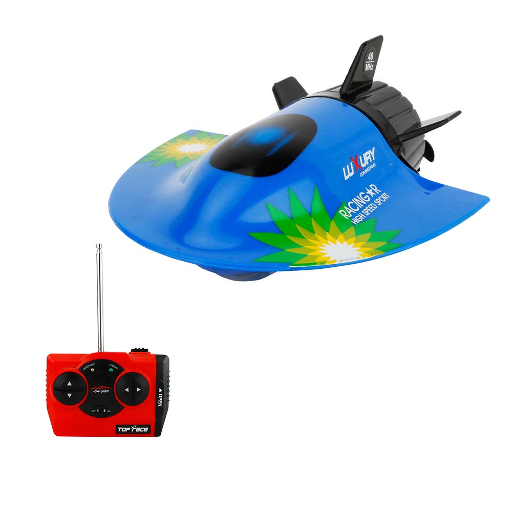 Picture of A-Sonic XS68660 Mini RC Submarine Boat - Remote Control Waterproof Diving Toy for Kids - Blue
