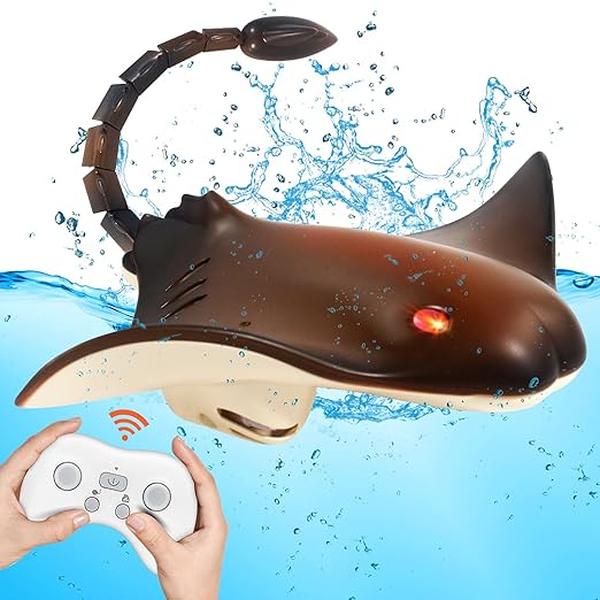 Picture of A-Sonic XS69233 Toys Remote Control Shark Boat - 2.4G RC Stingray Fish - Animal Water Toys for Kids Age 8-12 - Kids Battery Pool Toys for Swim Training - Outdoor Games Boys Girls Gifts