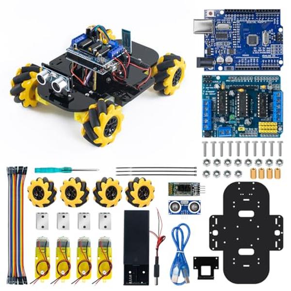 XS69680 4WD Mecanum Robot Car Kit Smart DIY Project with Compatible Arduino IDE