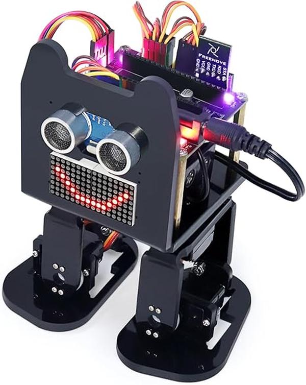 Picture of A-Sonic XS70050 Bipedal Robot Kit for Raspberry Pi Pico - Not Included with Compatible Arduino IDE - LED Matrix Expressions - Obstacle Avoidance - Colorful Lights - Buzzer - Speaker - App