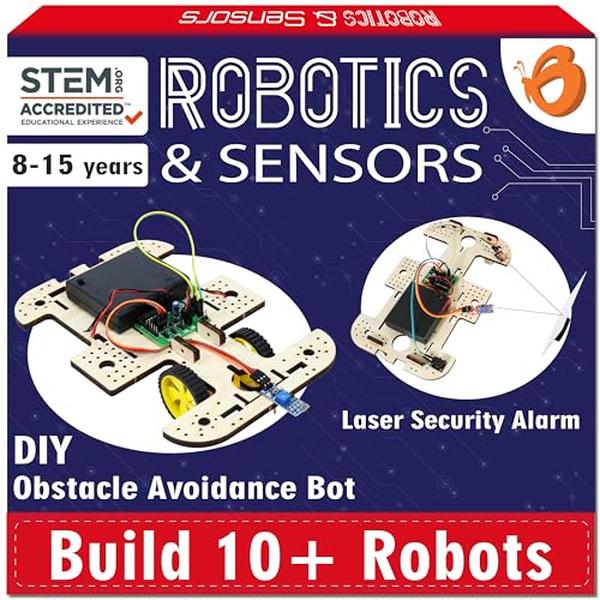 Picture of A-Sonic XS70478 Edufields 10-in-1 STEM Robotics Kit for Kids 8-12-14 - Robot Kit for 8-10 - Electronics for Kids 8-12 - Engineering Kit for Kids Age 8-12 - Science Kit for Kids Age 12-14