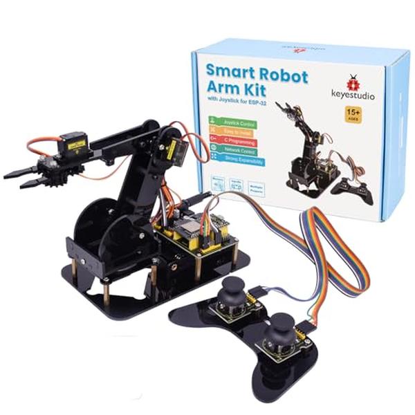 Picture of A-Sonic XS70540 ESP32 Smart Robot Arm Kit for Arduino with Joystick - DIY Programming Robot Building Kit for STEM Education - 4DF Robotic Arm for Teens & Adults