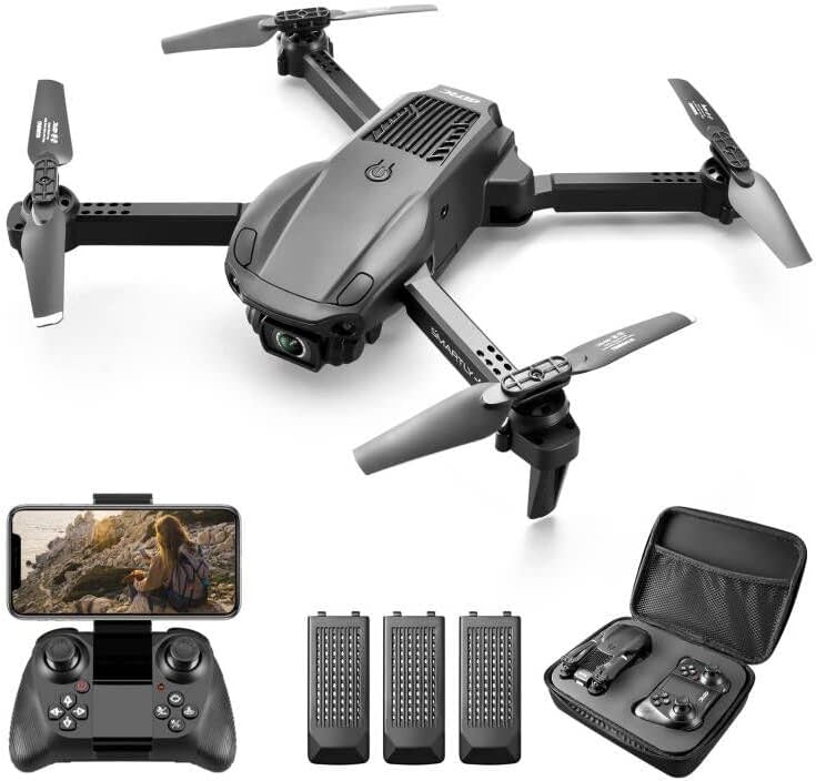Picture of 4DRC NC23857 V22 Foldable Drones with 1080P HD Camera & RC Quadcopter - Black