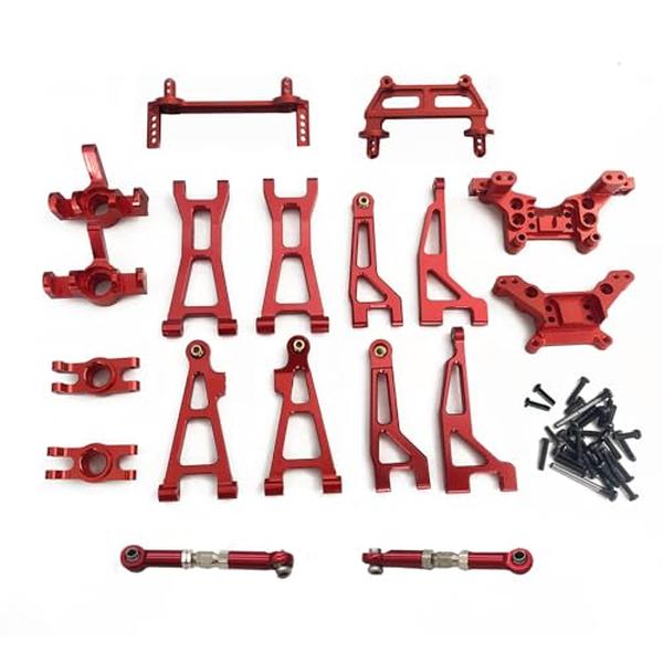 Picture of A-Sonic XS71639 Arm Shock Mount Body Pillar Steering Rod Kit - Metal Aluminum Alloy Upgrade Retrofitting Accessories Spare Part for Hyper Go Bezgar Jetwood H16BM 1-16 Scale RC Car Parts - 18 Piece