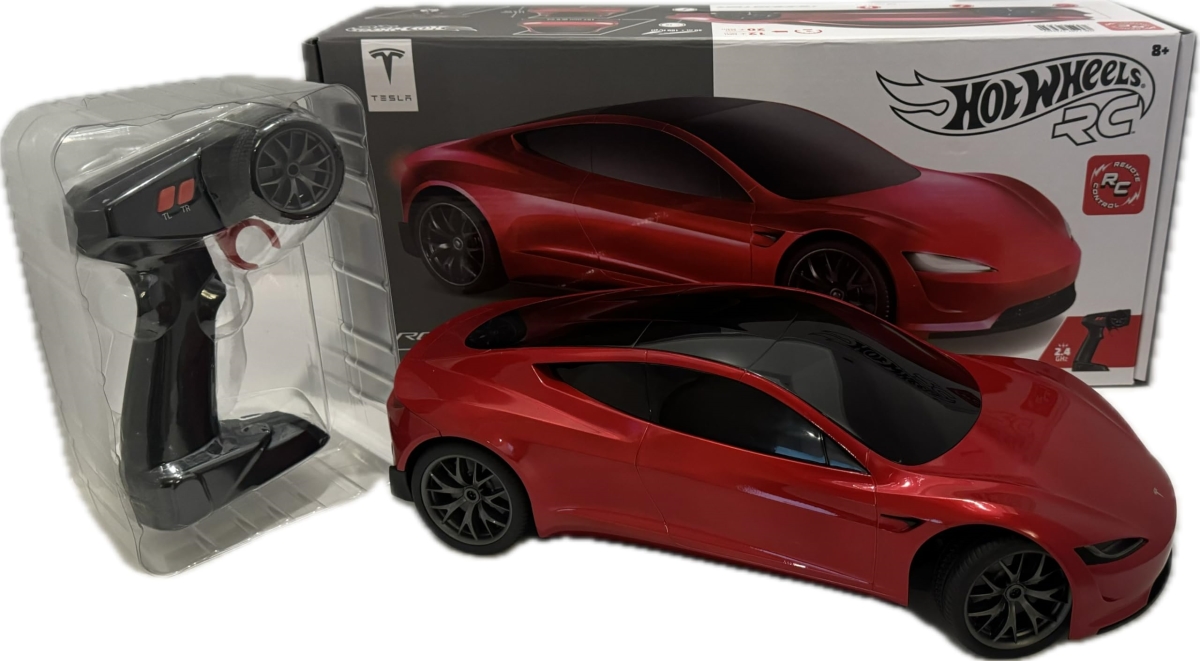 XS71808 Hot Wheels Red Tesla RC 2.4 GHZ Car