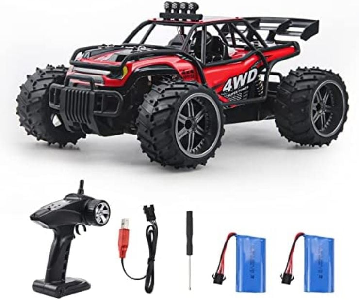 NC23822  1-14 Remote Control Car 4WD Offroad Hobby RC Truck All Terrain RC Cars with 2 Rechargeable Batteries -  Beswit