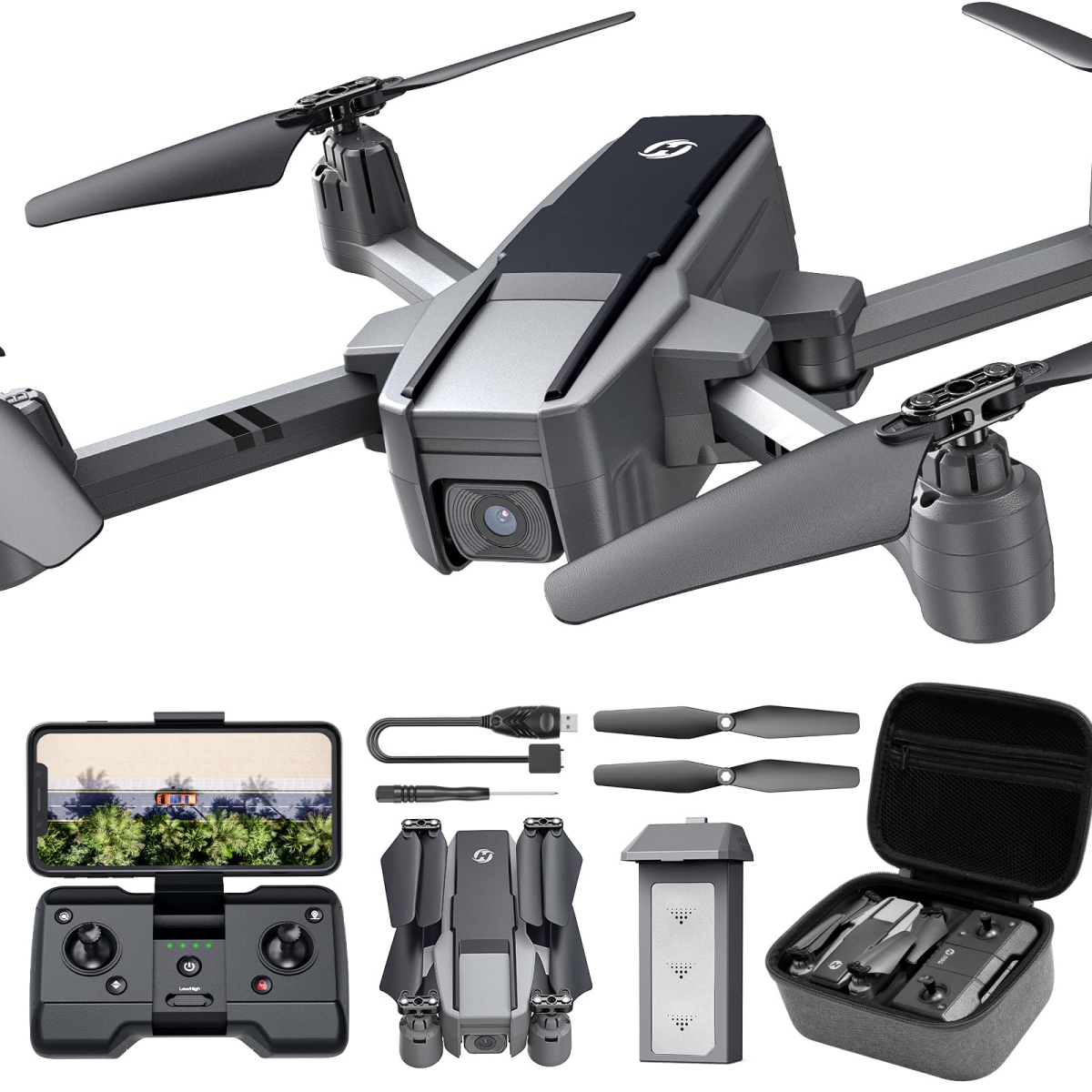 Stone HS440D Drones with Camera for Adults 4K UHD Camera - Unger 249g with GPS Auto Return - Follow Me - Waypoints & Customized Carrying Case
