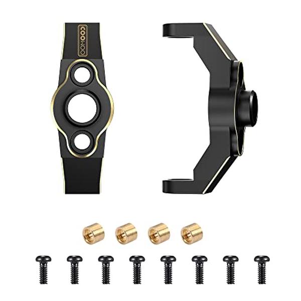 XS67521 Brass Caster Blocks C-Hubs Upgrade Parts for TRX-4M 1-18 Scale RC Crawler Car Total 0.32 oz Front Counterweight - 2 Piece, Black