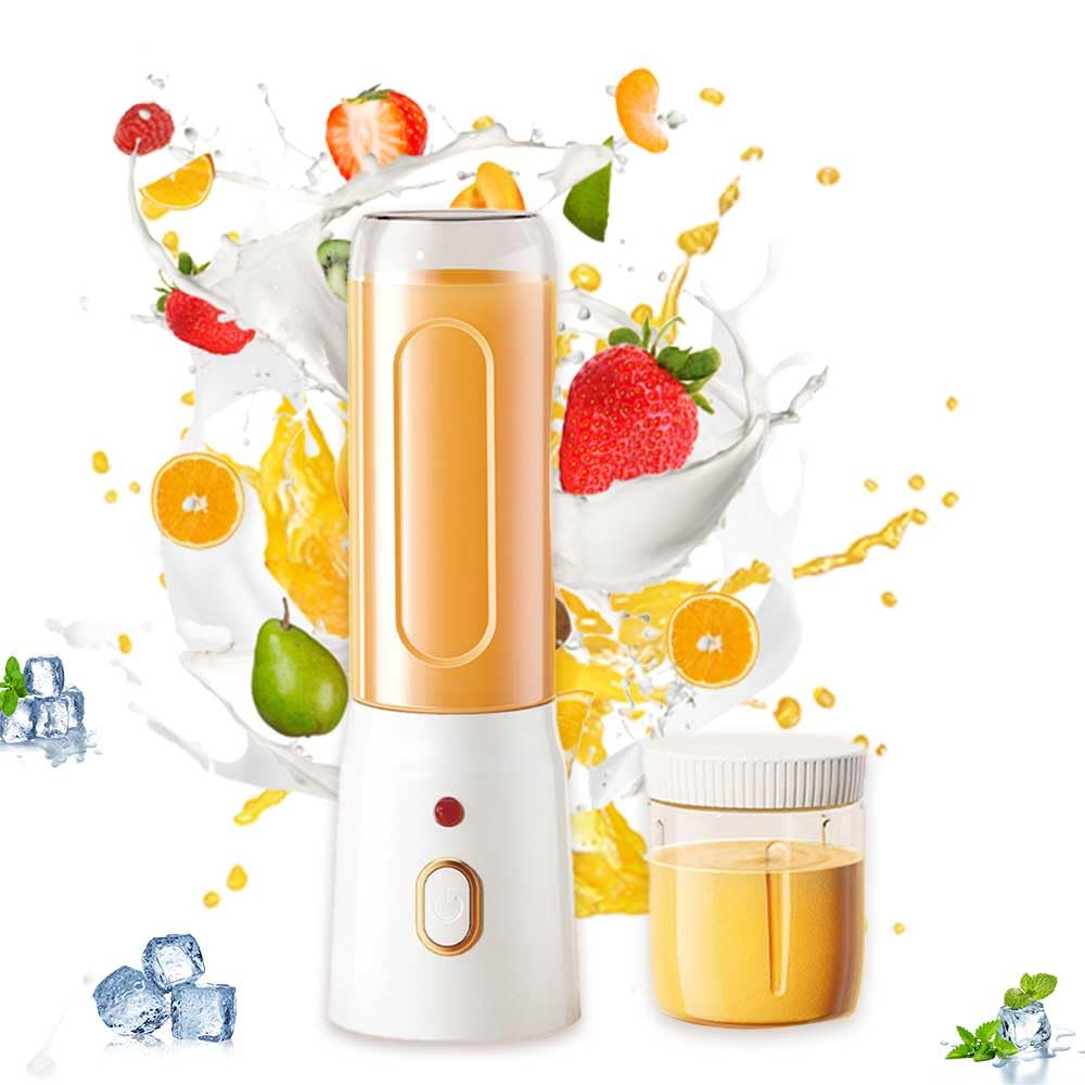 Picture of A-Sonic XS67655 Portable Blender Optional Double Cup - Big Plus Small - USB Rechargeable with 10-Blades - Blender for Shakes & Smoothies - Complementary Food - Crush Ice - Stainless Steel Blades