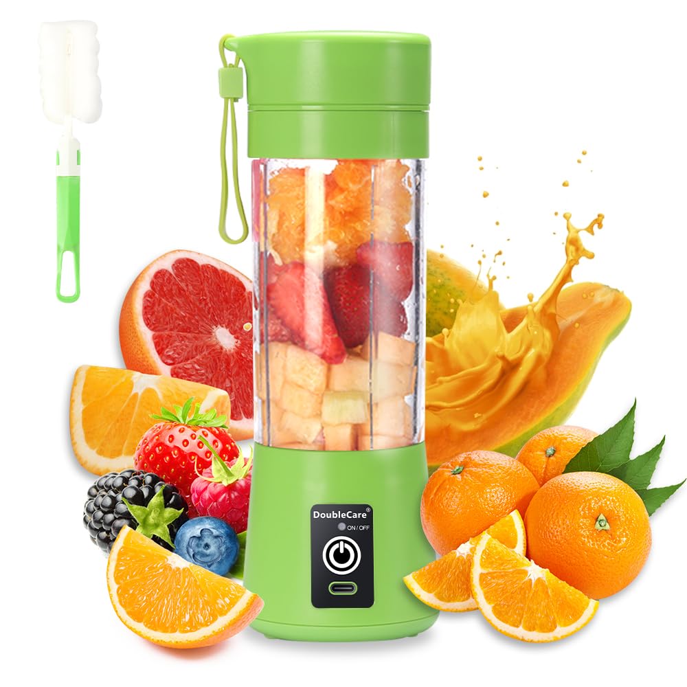 Picture of A-Sonic XS68214 Blender Cup - Electric USB Juicer Blender - Mini Blender Portable Blender for Shakes & Smoothies - Juice - 380ml - Six Blades Great for Mixing - Green