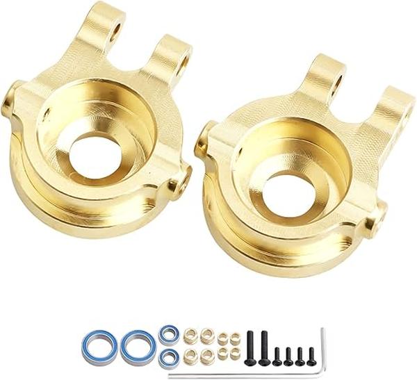 XS68226 Steering Blocks Heavy Duty Knuckles for TRX4M TRX4MT Bronco Defender K10 High Trail F150 1-18 Scale RC Crawler Car Upgrade Parts - Gold