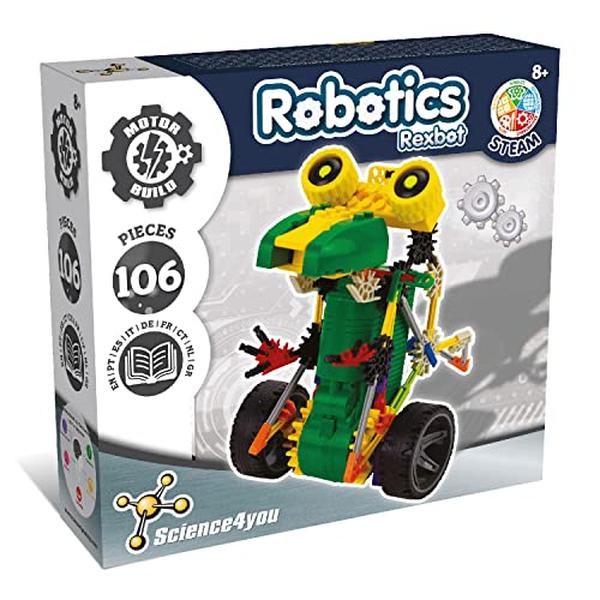 Picture of A-Sonic XS68475 Robotics Rexbot - Robot Building Toy for Kids Age 8-14 - Kit with 106 Piece to Build Your Own Robot & Make it Move - Science Kit & STEM Toy for Kids 8 Plus Years Old