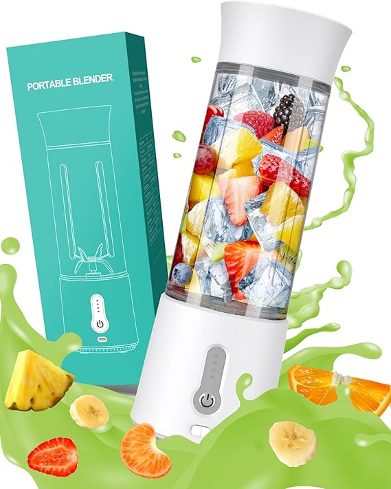 Picture of A-Sonic XS68783 Cordless Portable Blender for Shakes & Smoothies - 17 oz USB-C Rechargeable - 6 Blades - BPA Free Personal Size Blender - Portable Smoothie Blender Mini Blender for Sports&#44; Travel & H