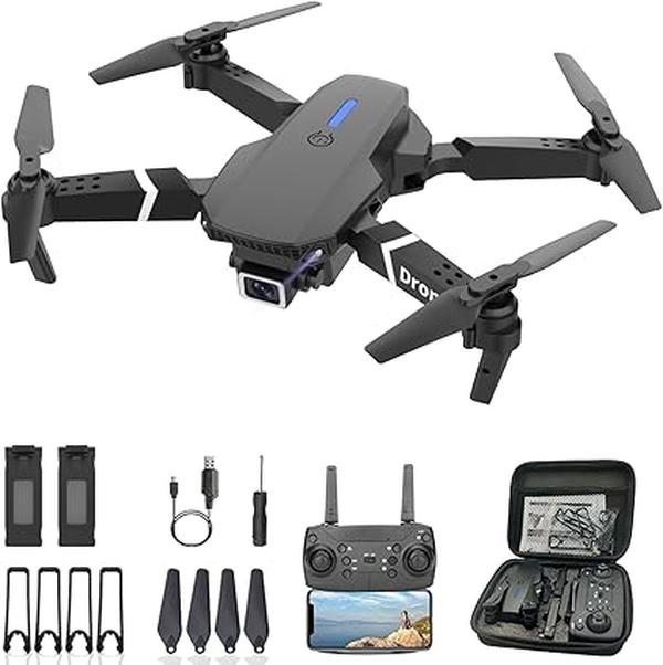 Picture of A-Sonic XS68896 with Camera for Adults Beginners Kids - Foldable RC Quadcopter - Toys Drone - 1080P FPV Video - Carrying Case - One Key Start - Headless Mode - Waypoints fly - 360 deg Flips
