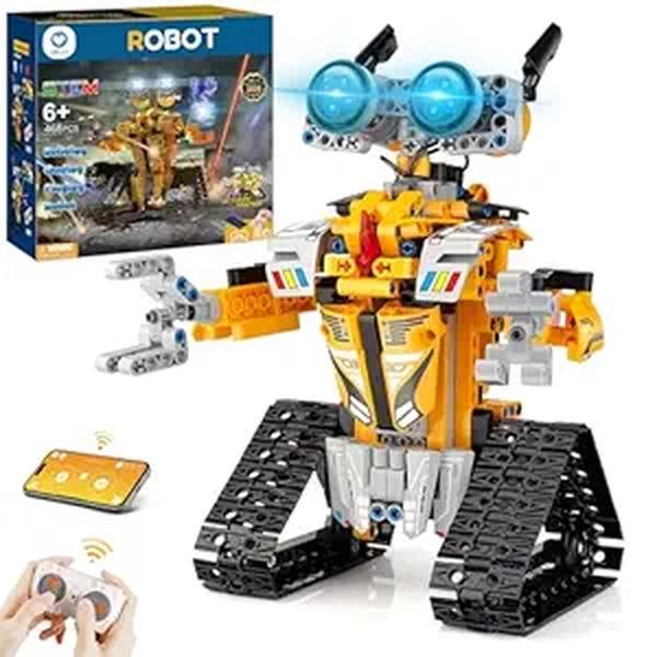 Picture of A-Sonic XS70491 Robot Building Kit with Remote Control STEM Gifts for Boys Age 8-13 - Coding Buildable Robotic Technic Toys for Kids Birthday - 468 Piece